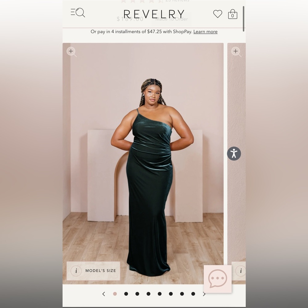 Revelry bridesmaid dress - Jade velvet.  Classic emerald